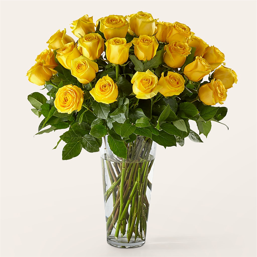 Long Stem Yellow Rose Bouquet – La Veranera Flower Shop, Nashville TN