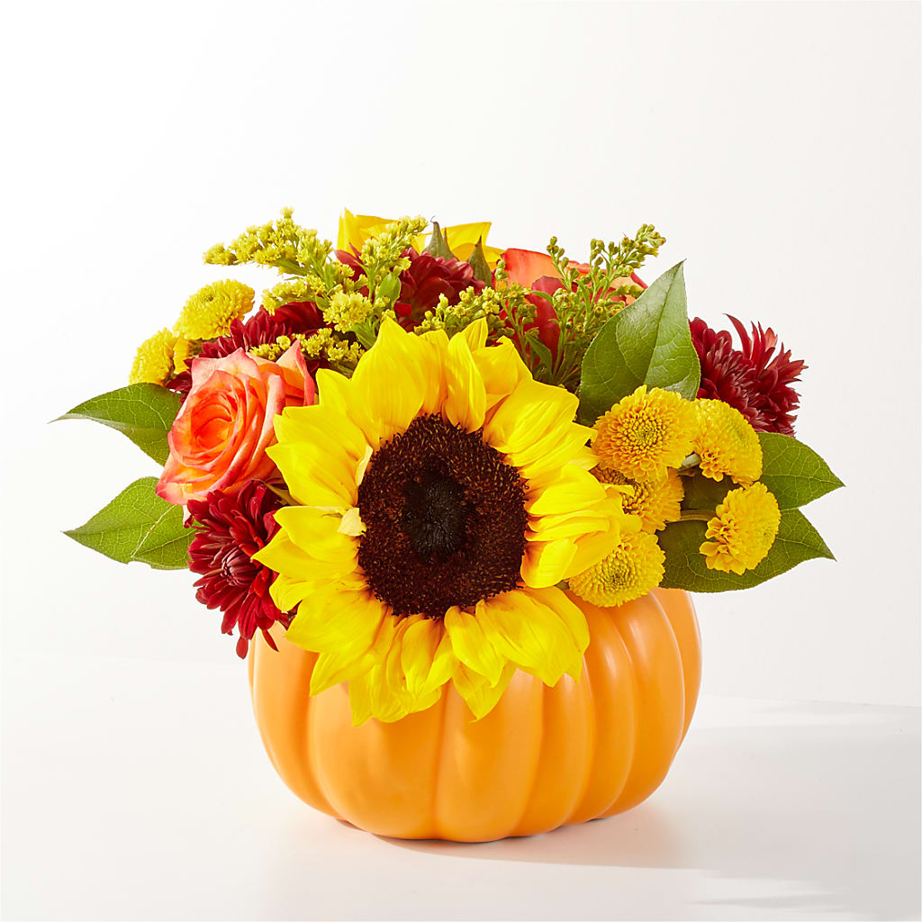 Golden Gourd Pumpkin Bouquet – La Veranera Flower Shop, Nashville TN