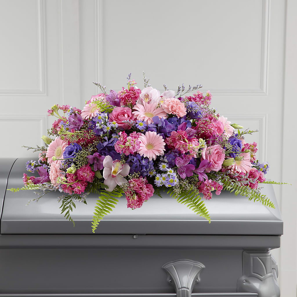 Glorious Garden Casket Spray – La Veranera Flower Shop, Nashville TN