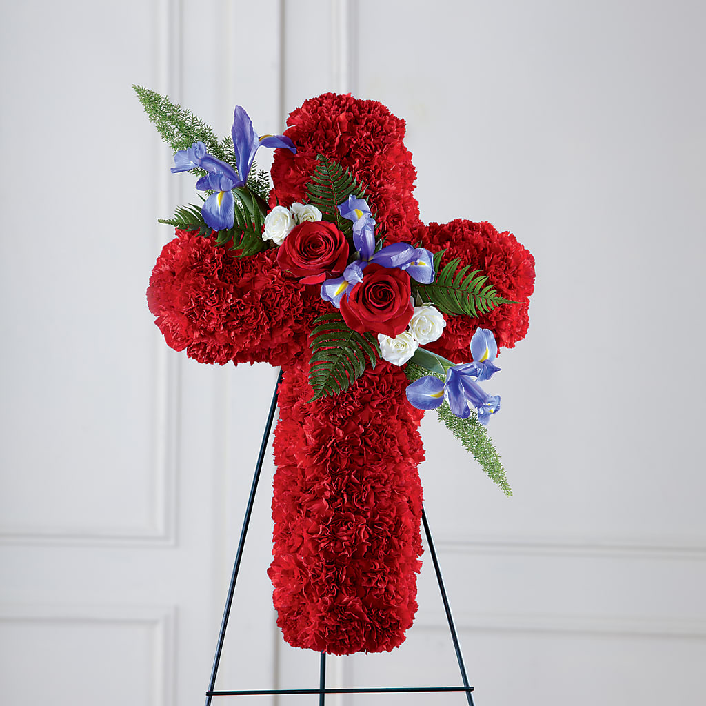 Faithful Hero Floral Cross – La Veranera Flower Shop, Nashville TN