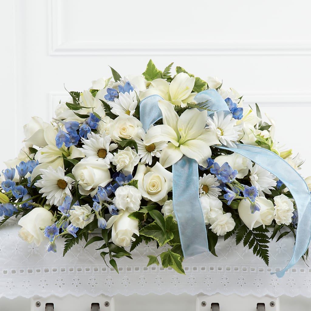 Tender Treasure Casket Spray – La Veranera Flower Shop, Nashville TN