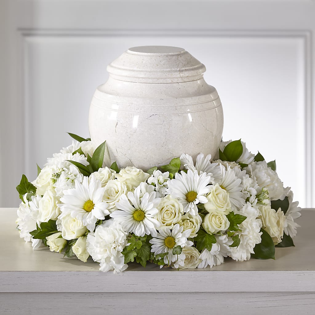 Ivory Gardens Cremation Adornment – La Veranera Flower Shop, Nashville TN