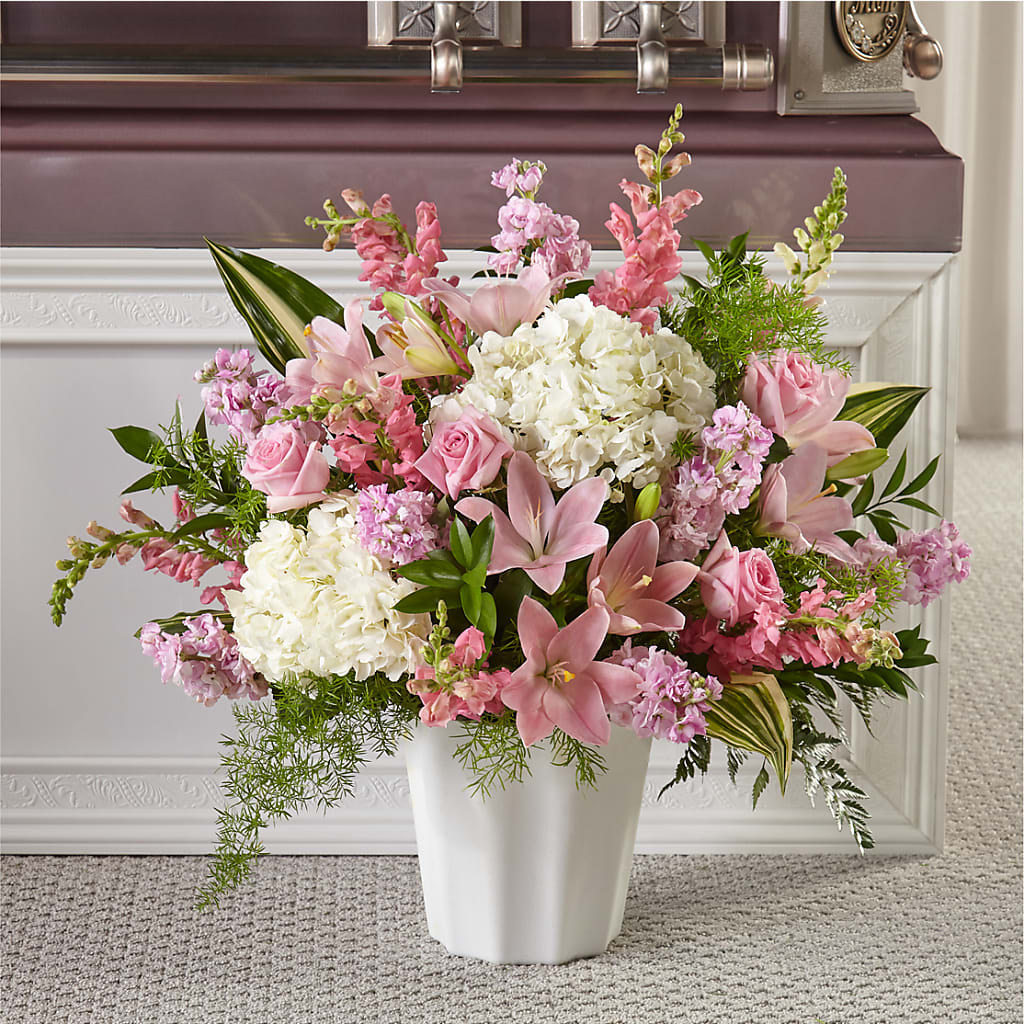 Simply Serene Floor Basket – La Veranera Flower Shop, Nashville TN