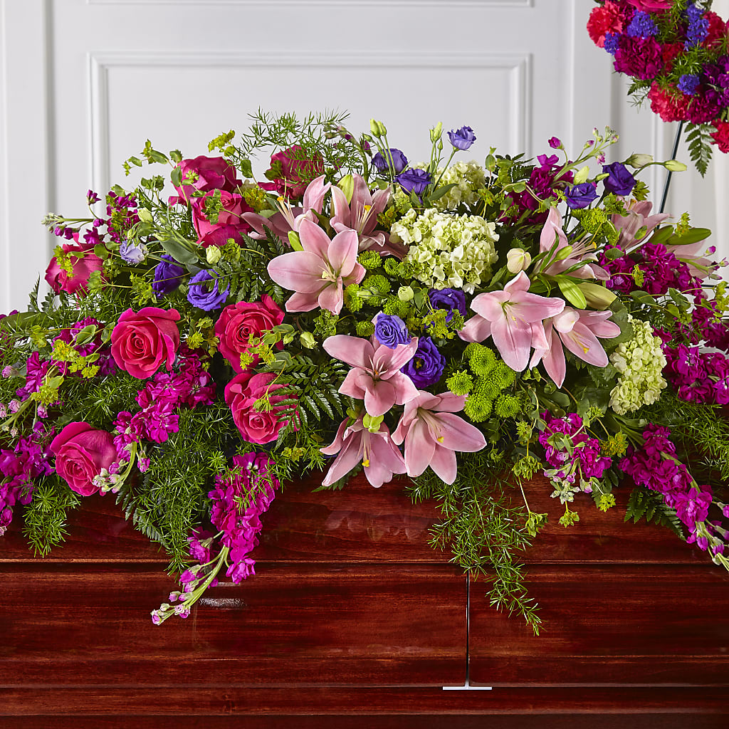 Radiant Tribute Casket Spray – La Veranera Flower Shop, Nashville TN