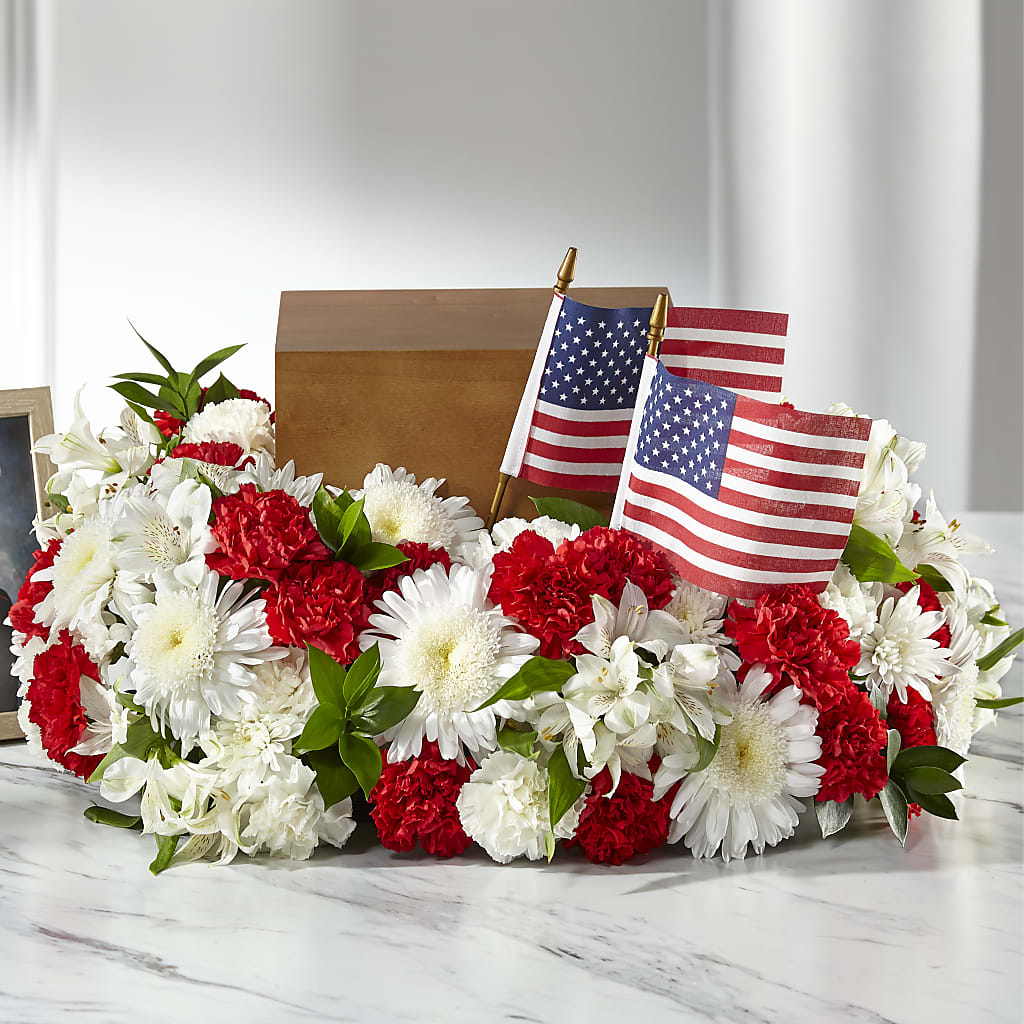 Spirit of Patriotism Cremation Adornment – La Veranera Flower Shop, Nashville TN