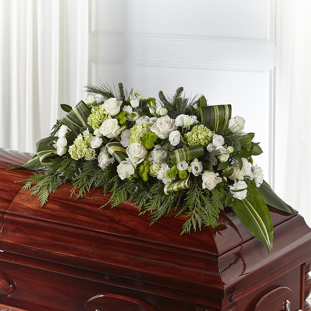 Hopeful Gesture Casket Spray – La Veranera Flower Shop, Nashville TN
