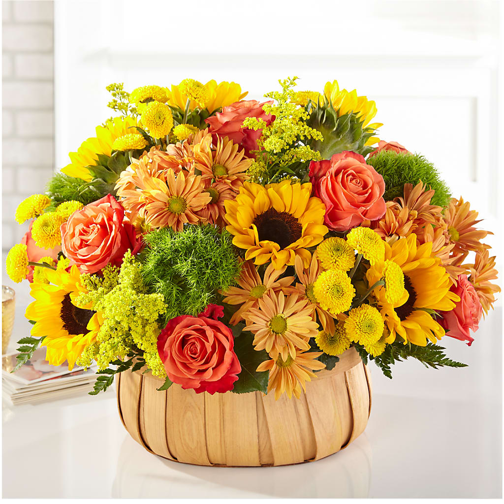 Harvest Sunflower Basket – La Veranera Flower Shop, Nashville TN