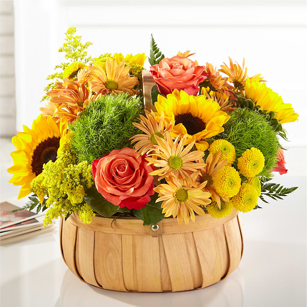 Harvest Sunflower Basket – La Veranera Flower Shop, Nashville TN