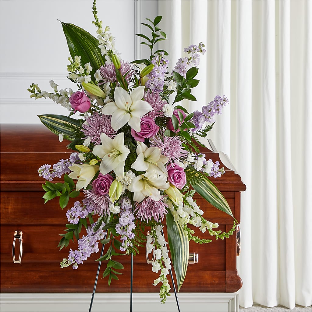 Grateful Hearts Standing Spray – La Veranera Flower Shop, Nashville TN
