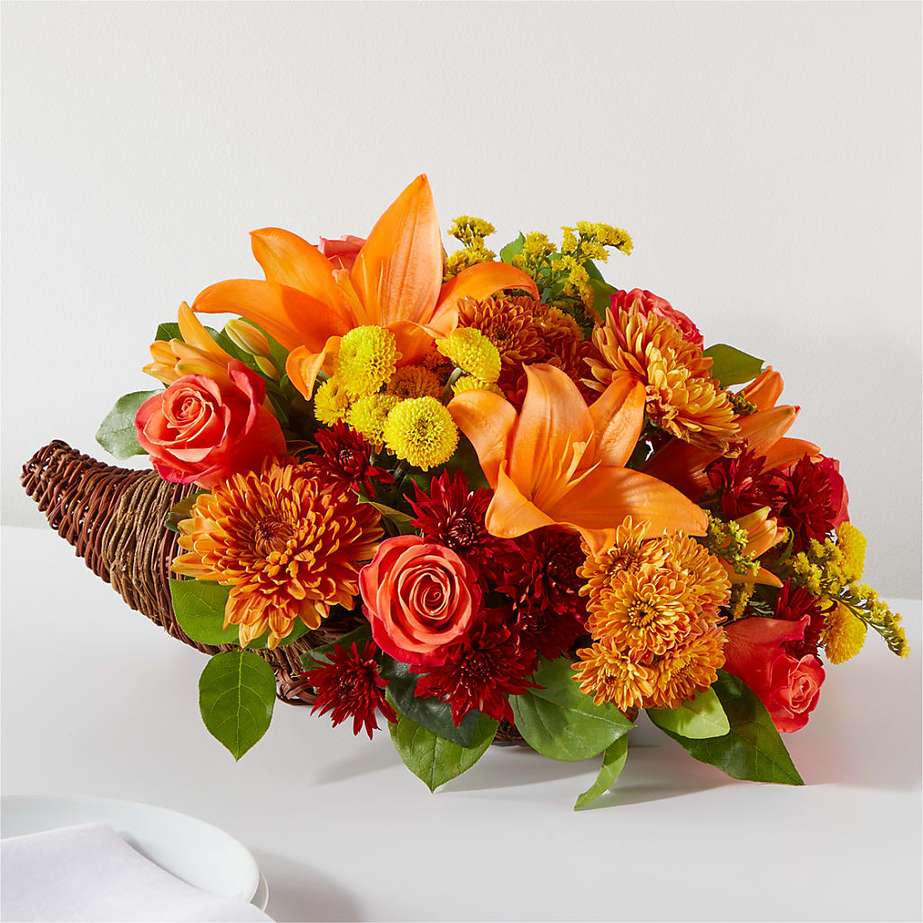 Bouquet of Blessings Cornucopia – La Veranera Flower Shop, Nashville TN