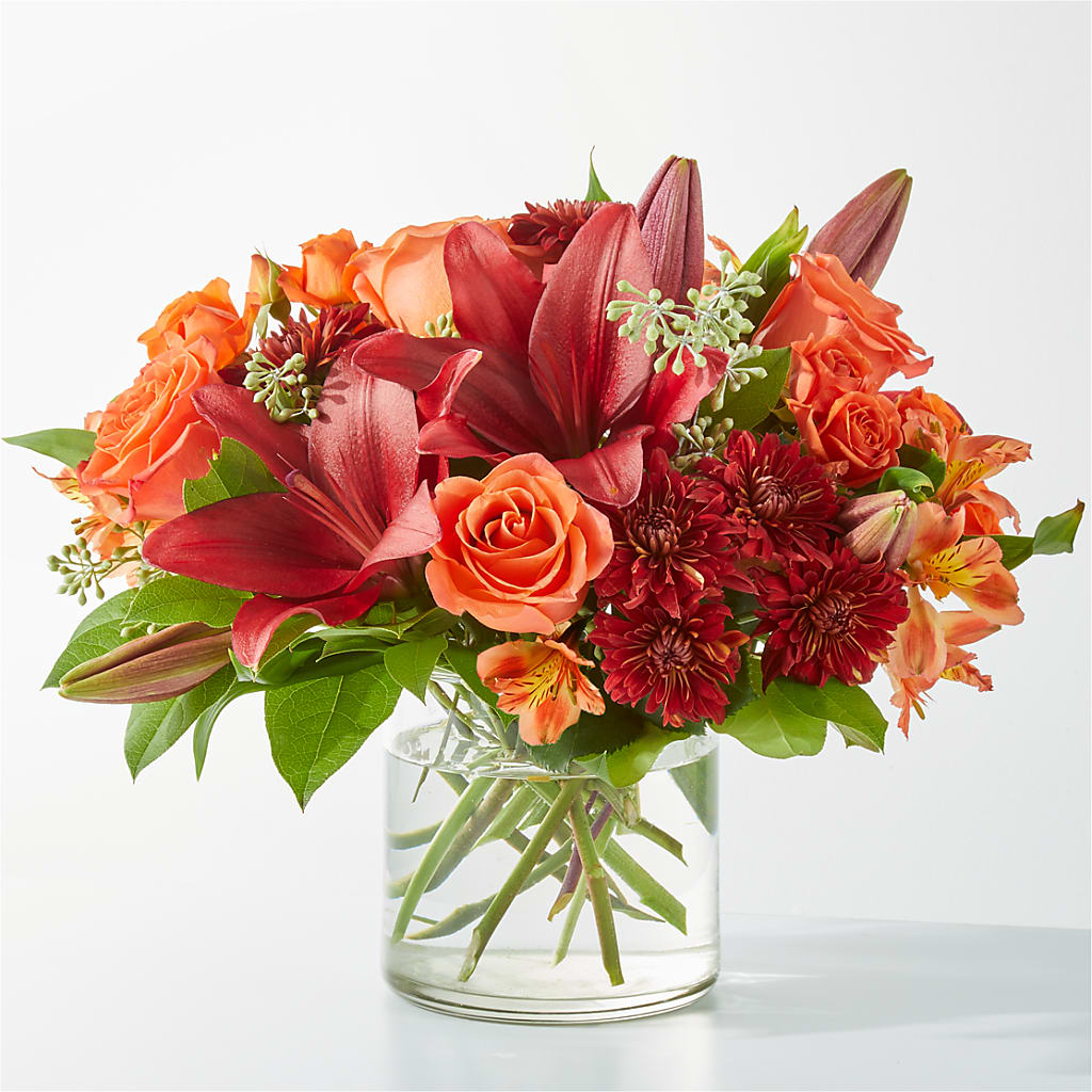 Crimson Leaves Bouquet – La Veranera Flower Shop, Nashville TN