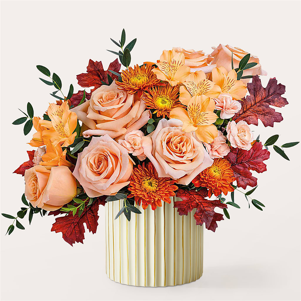 Spiced Latte Bouquet with Ivory Vase – La Veranera Flower Shop, Nashville TN