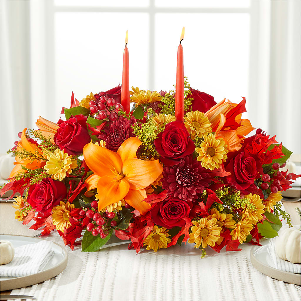 Autumn's Embrace Centerpiece – La Veranera Flower Shop, Nashville TN