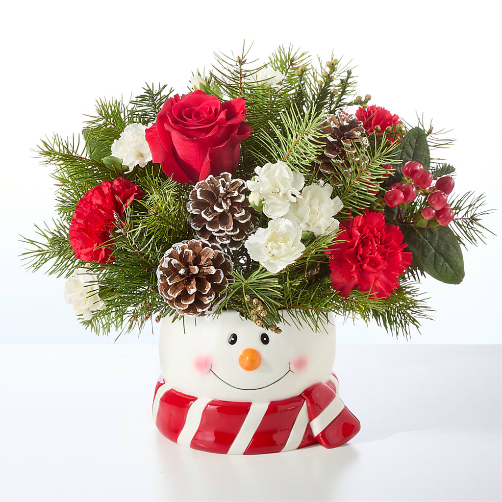 Jolly Snowman Bouquet –  La Veranera Flower Shop, Nashville TN