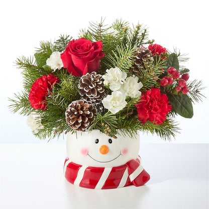 Jolly Snowman Bouquet –  La Veranera Flower Shop, Nashville TN