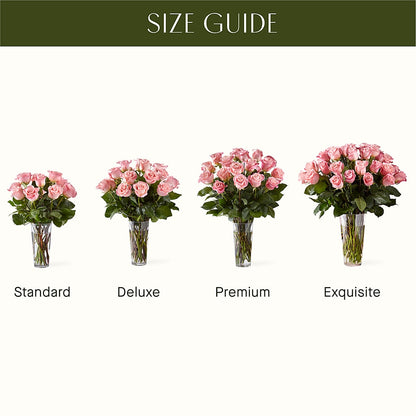 Long Stem Pink Rose Bouquet –  La Veranera Flower Shop, Nashville TN