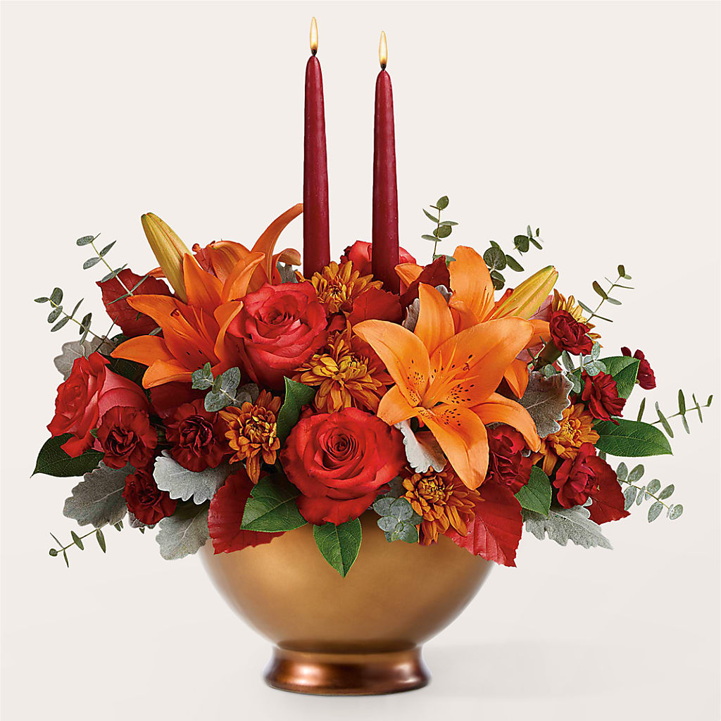 Fruits of Fall Centerpiece –  La Veranera Flower Shop, Nashville TN