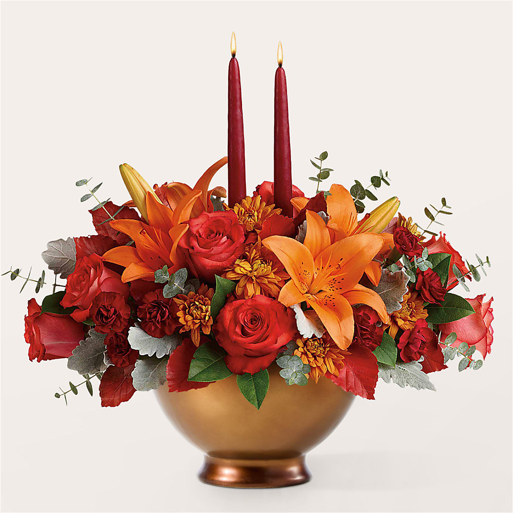 Fruits of Fall Centerpiece –  La Veranera Flower Shop, Nashville TN