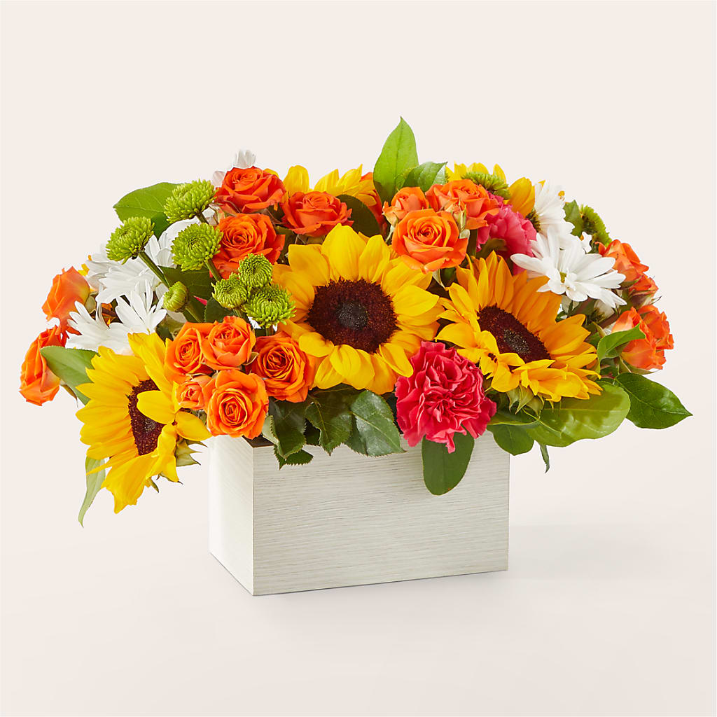 Sun-drenched Blooms Box Bouquet –  La Veranera Flower Shop, Nashville TN