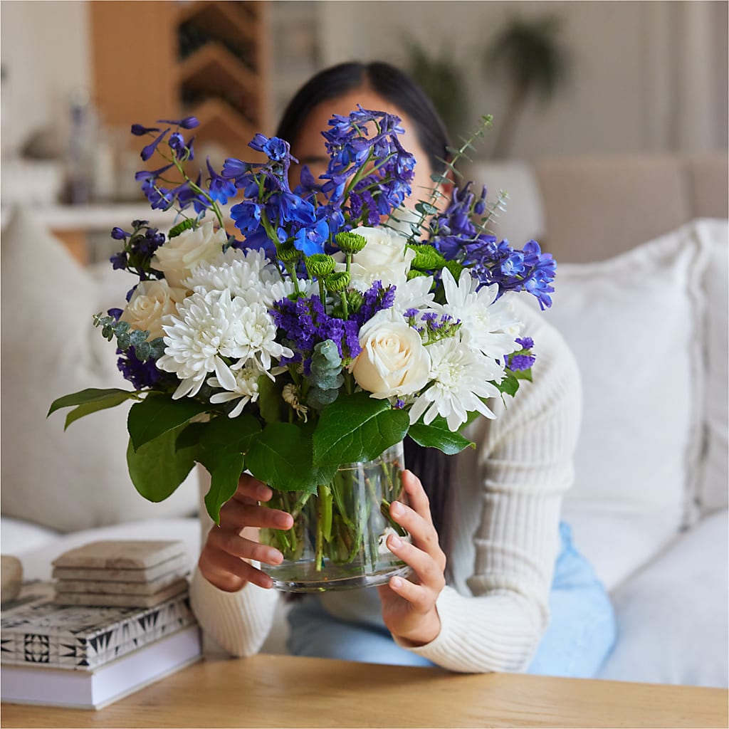 Cerulean Waves Bouquet –  La Veranera Flower Shop, Nashville TN