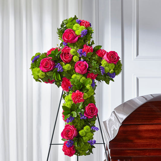 Tribute Rose Floral Cross –  La Veranera Flower Shop, Nashville TN