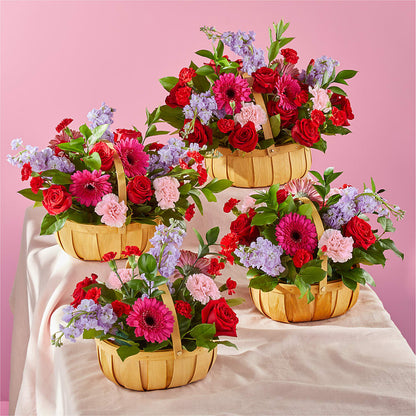 Pink Picnic Basket –  La Veranera Flower Shop, Nashville TN