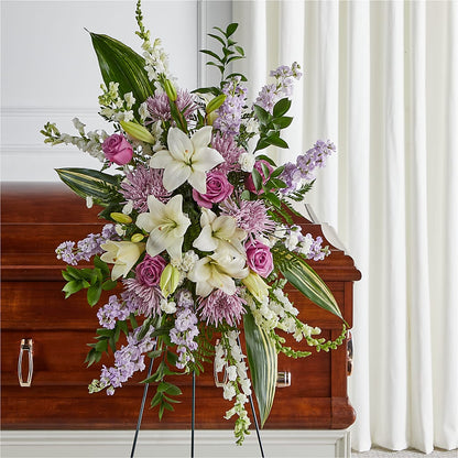 Grateful Hearts Standing Spray –  La Veranera Flower Shop, Nashville TN