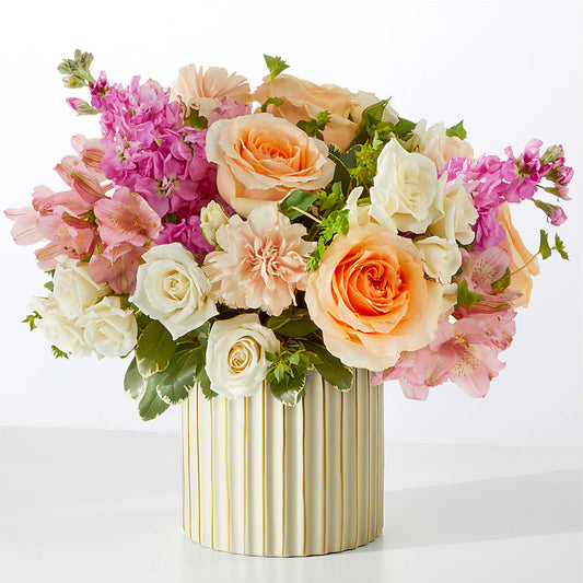 Paradise Bouquet with Ivory Vase –  La Veranera Flower Shop, Nashville TN
