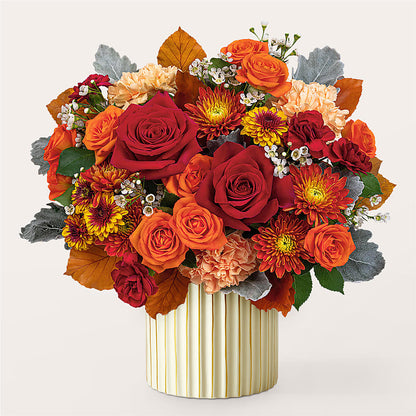 Merlot Bouquet with Ivory Vase –  La Veranera Flower Shop, Nashville TN