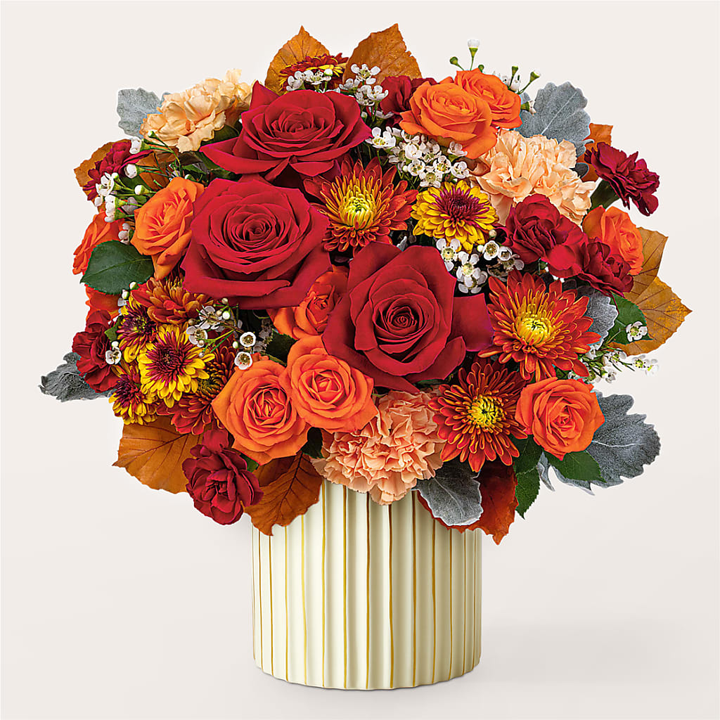 Merlot Bouquet with Ivory Vase –  La Veranera Flower Shop, Nashville TN