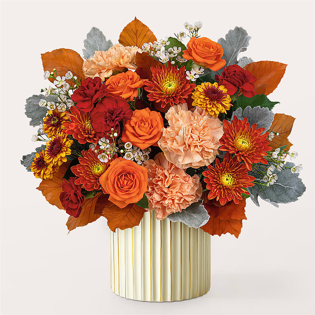 Merlot Bouquet with Ivory Vase –  La Veranera Flower Shop, Nashville TN
