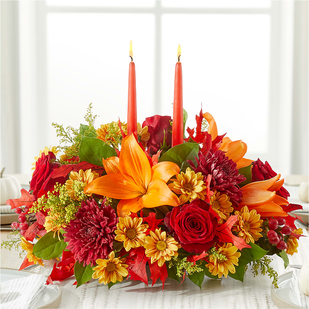 Autumn's Embrace Centerpiece –  La Veranera Flower Shop, Nashville TN