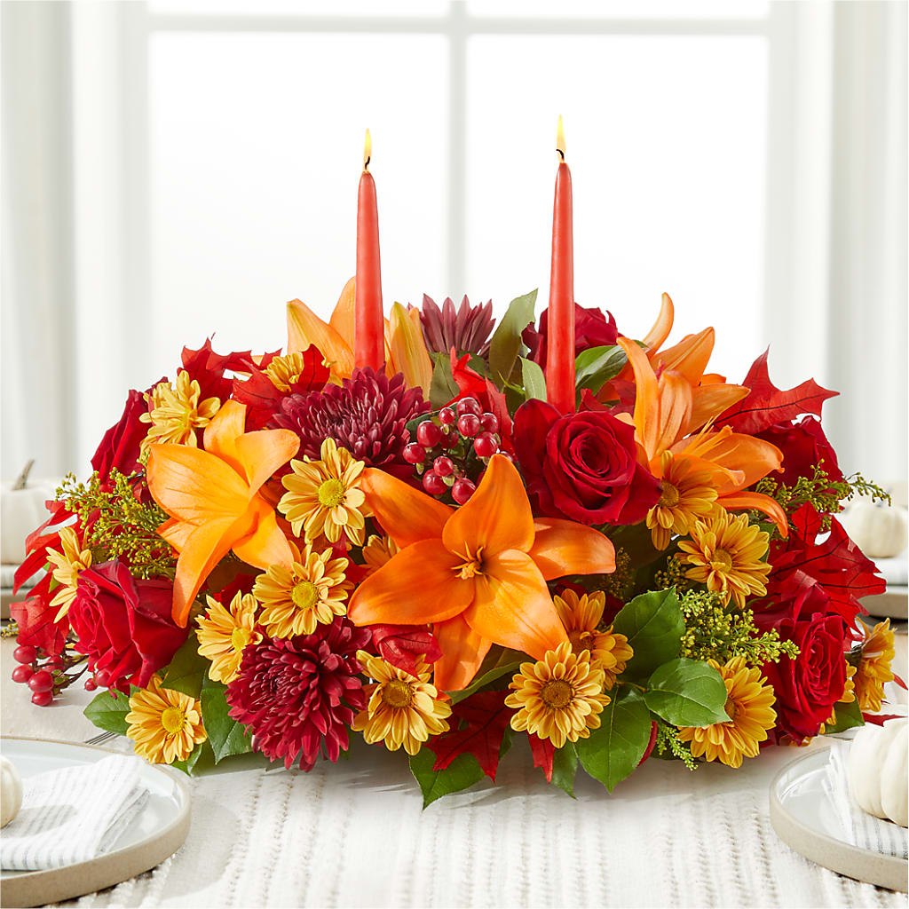 Autumn's Embrace Centerpiece –  La Veranera Flower Shop, Nashville TN