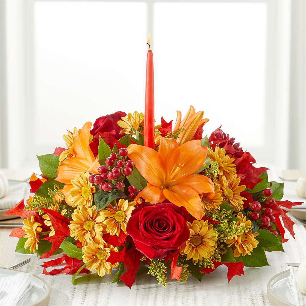 Autumn's Embrace Centerpiece –  La Veranera Flower Shop, Nashville TN