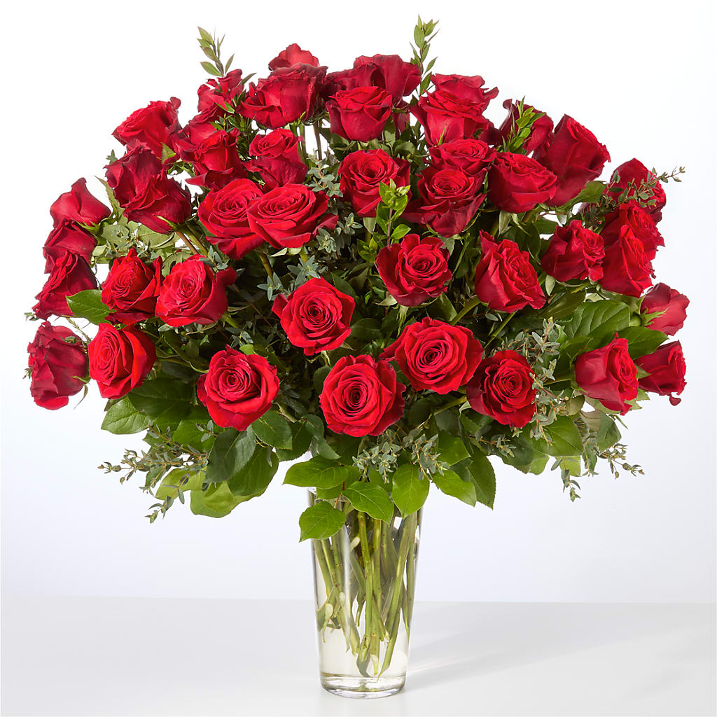Forever Yours Fifty Stem Red Rose Bouquet –  La Veranera Flower Shop, Nashville TN